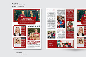 Christmas Newsletter Template, a Stationery Template by MNT-Creator