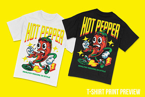 Hot Pepper T-Shirt Illustration