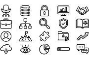 Business Line Icon Set, an Illustration by designvectx (Thumbnail 2 of 3)