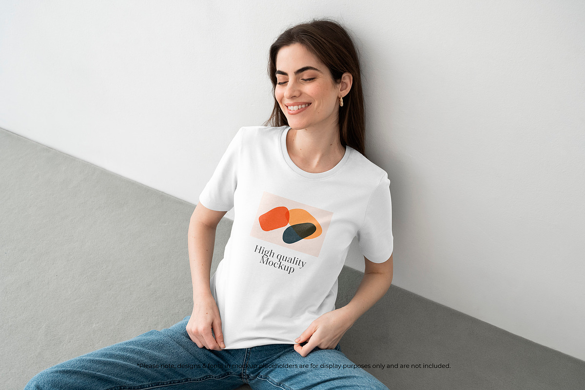 Woman T-Shirt Mockup Bundle, a Shirt Mockup by Moixo studio (Photo 7 of 10)