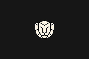 Simple Lion Logo Vector Design