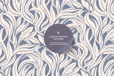 Leaves Blue Wallpaper, a Wallpaper Graphic by Bloomart Studio