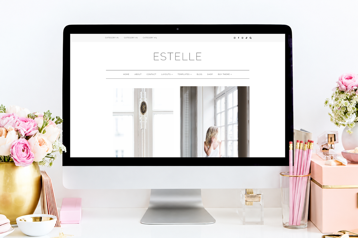 Feminine WordPress Theme | Estelle, a WordPress Template by Hello Chic Designs (Photo 2 of 2)