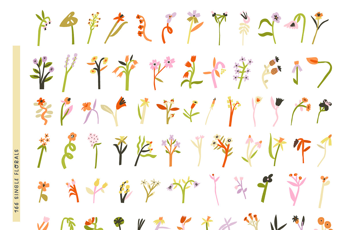 Bloom Season Summer Floral Clipart, a Decorative Illustration by Olia (Photo 5 of 12)