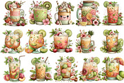 Whimsical Summer Tropical Drink Clip, an Illustration by OK Design (Thumbnail 3 of 6)