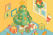 Isometric Christmas Decoration Set, an Illustration by murmur Design (Thumbnail 3 of 3)