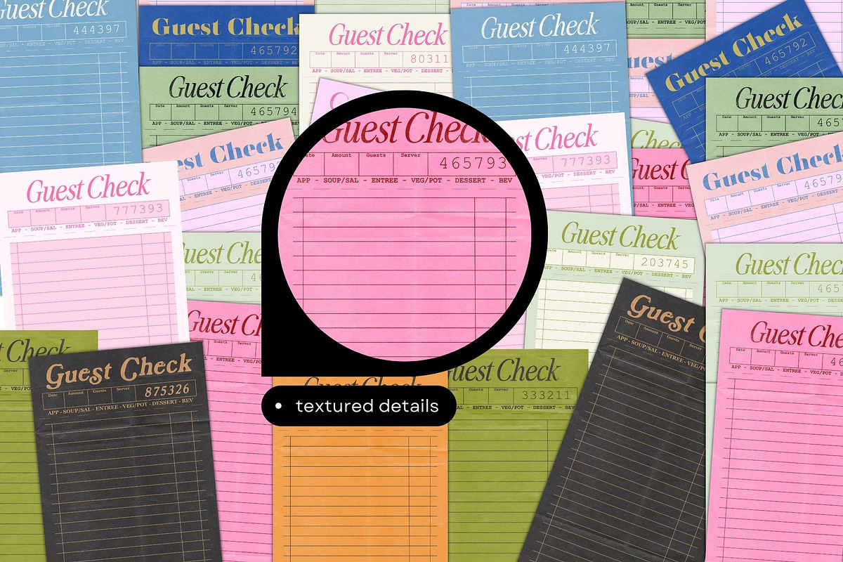 Vintage Restaurant | Guest Check, a Background Graphic by Factoryluv Shop (Photo 2 of 7)