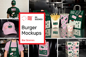 Burger Mockups - Bar Scenes