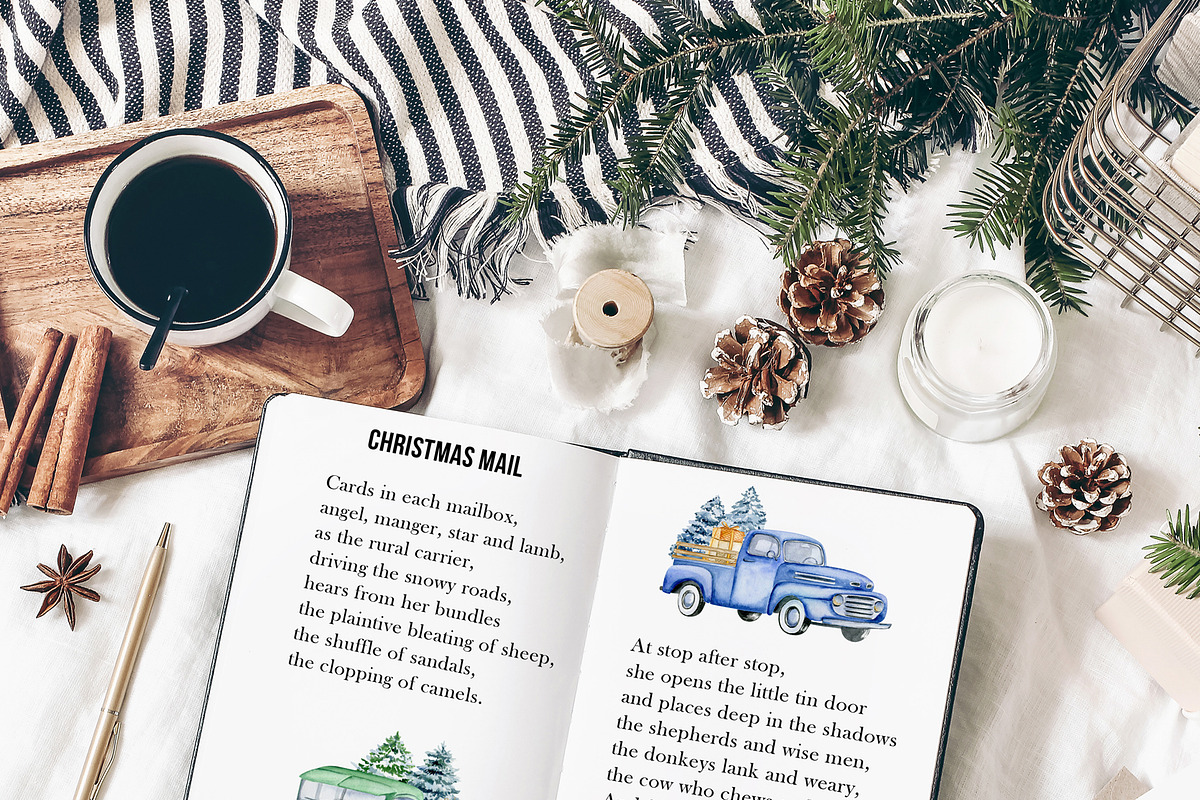 Classic christmas cars set, an Illustration by svetodesign (Photo 10 of 10)