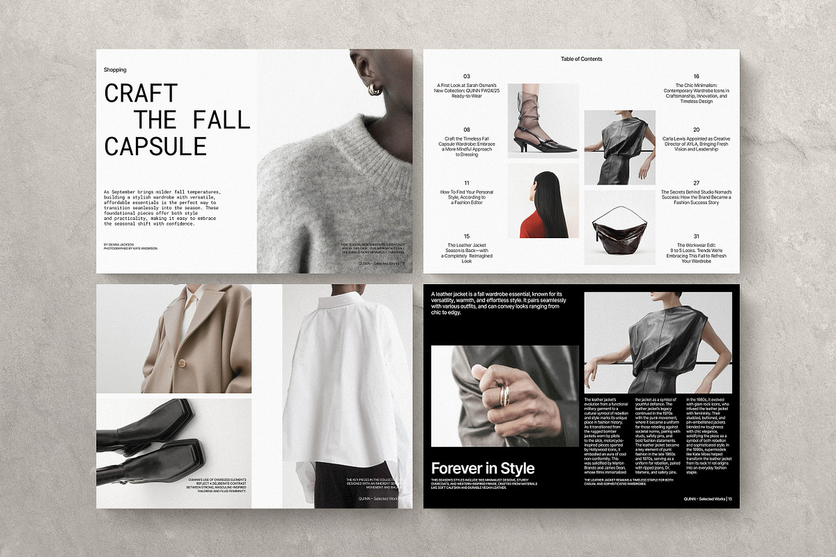 QUINN / Landscape Portfolio Template, a Brochure Template by Studio Dara (Photo 3 of 20)