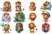 Cute Lion Sublimation Clipart, an Illustration by OK Design (Thumbnail 5 of 5)
