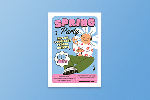 Spring Party Flyer, a Flyer Template by Aiyari Graphic