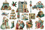 Vintage Christmas Nostalgia Clipart, an Illustration by Maysa Art (Thumbnail 3 of 6)
