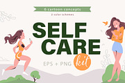 Self care illustrations kit, an Object Graphic by Funnystore (Thumbnail 1 of 6)