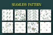 Fragrant white flowers, a Pattern Graphic by Digital illustration shop (Thumbnail 3 of 6)