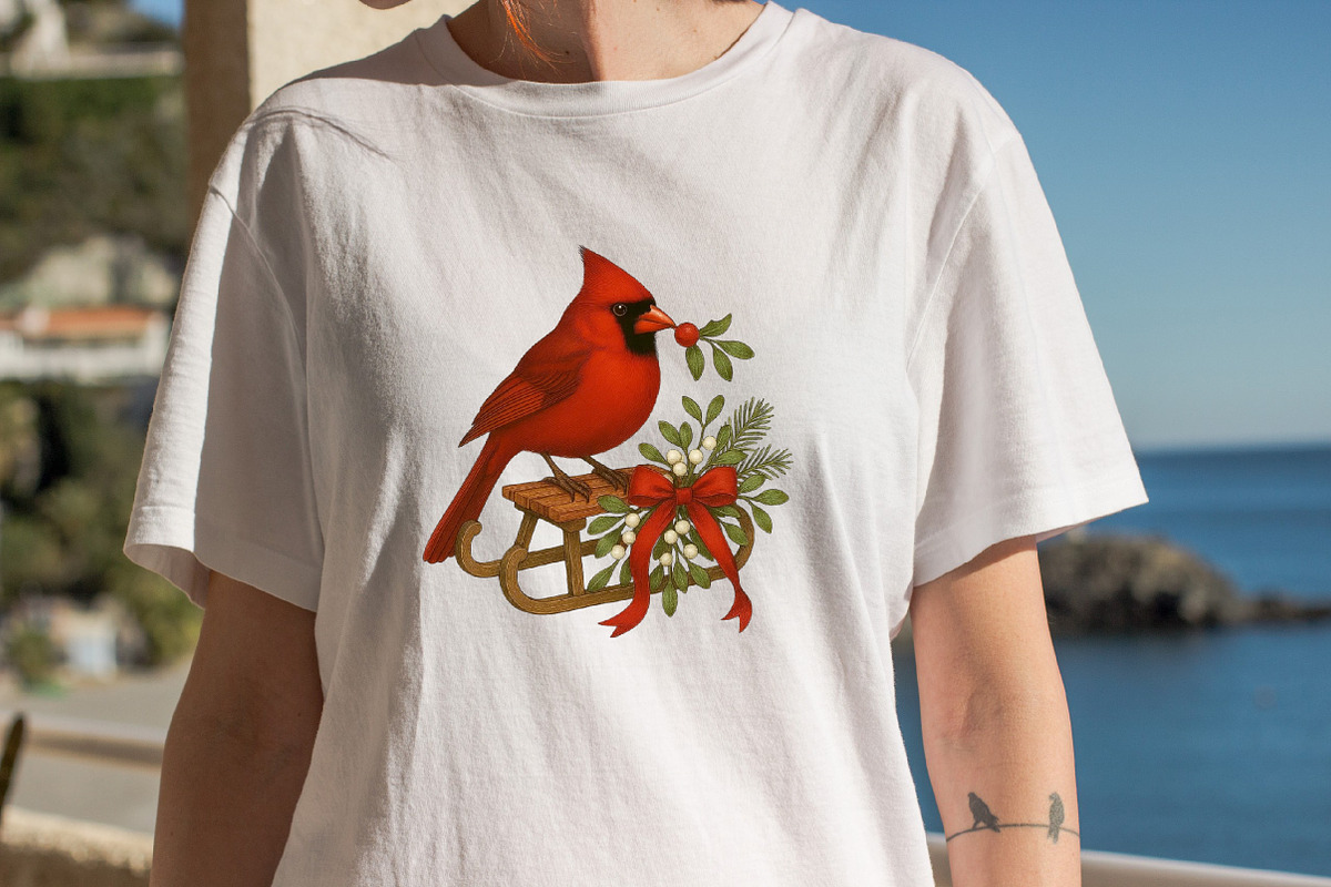 Christmas Red Cardinal Clipart Bundl, an Illustration by SVGArt (Photo 6 of 8)