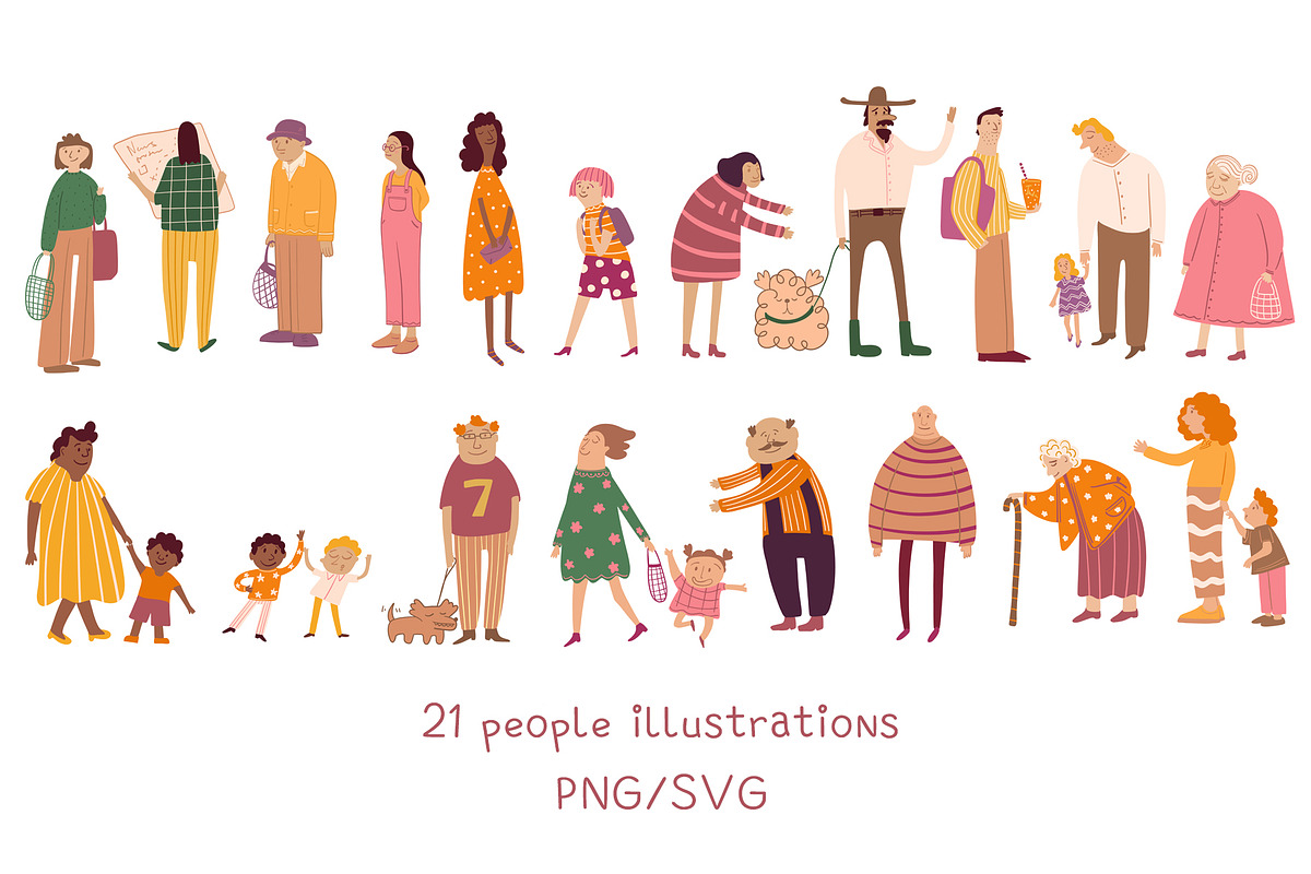 Autumn farm market Postcards Clipart, a Person Illustration by Carpet Tapete Pretzel (Photo 4 of 11)