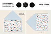 UK A5 Card + Envelope PS Mockup, a Merchandise Mockup by Rocket & Indigo (Thumbnail 2 of 7)