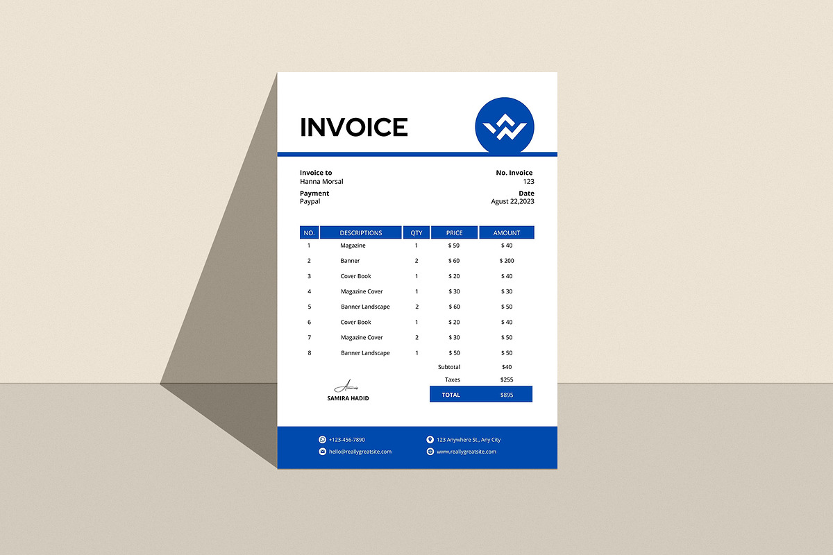 Red Invoice, a Flyer Template by MNT-Creator (Photo 1 of 2)