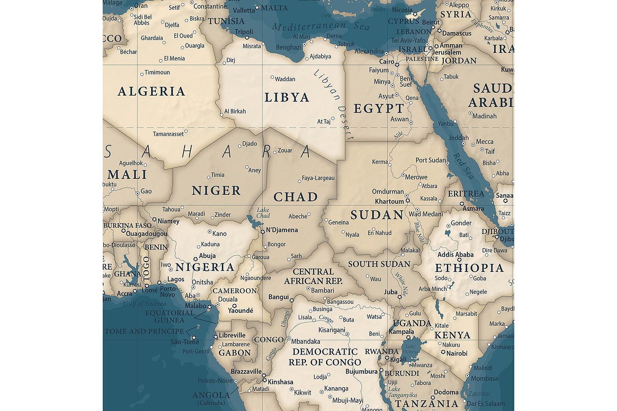Vector World Map - Large&Detailed, an Illustration by PorcuPen Works (Photo 3 of 7)