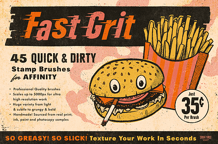 Fast Grit Brushes for Affinity, a Brush Add-On by True Grit Texture Supply