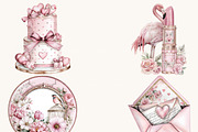 Watercolor Romantic Clipart Bundle, an Object Illustration by Design Scotch (Thumbnail 9 of 10)
