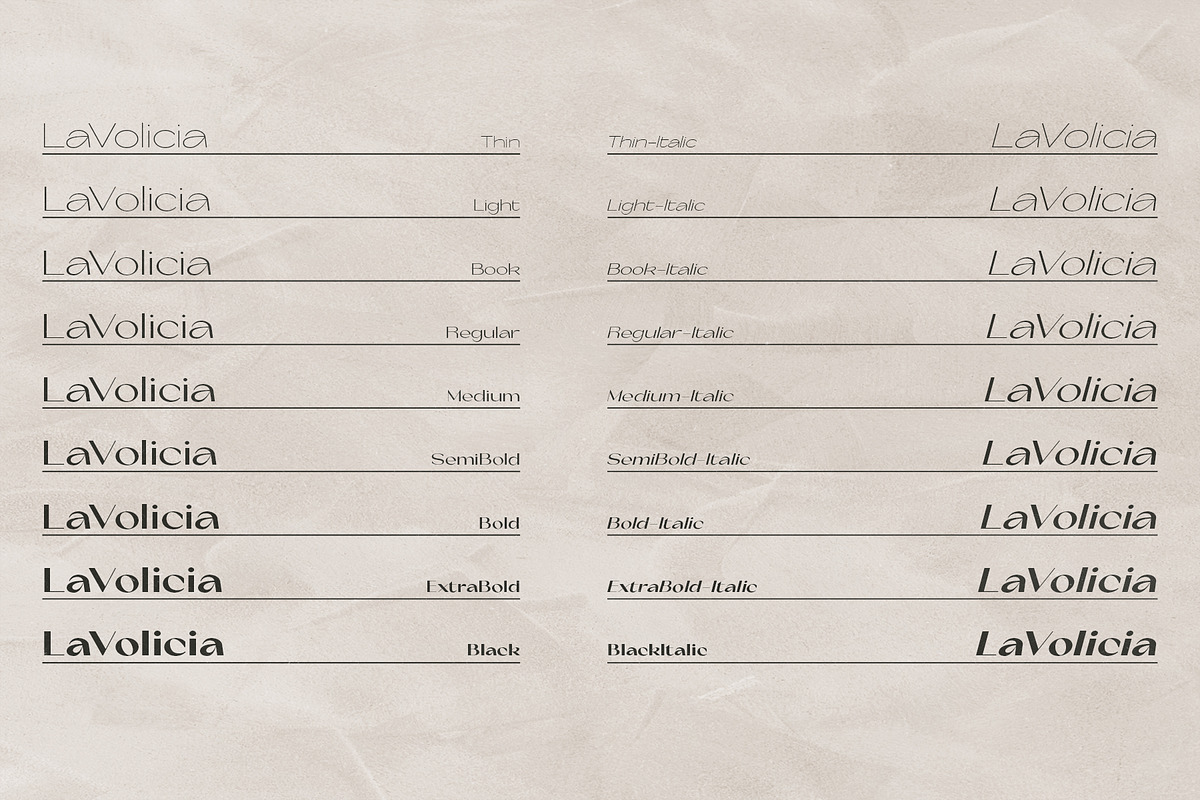 La Volicia Typeface, a Sans Serif Font by Prominent & Affluent (Photo 4 of 12)