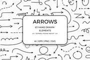 Hand Drawn Arrows, a Graphic by PixMarket (Thumbnail 1 of 3)