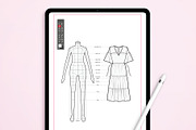 Body Template for Fashion Design A4, an Illustration by HYDNSTUDIO (Thumbnail 8 of 9)
