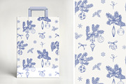 Christmas patterns Vector set Toile, a Pattern Graphic by ON_lineart_store (Thumbnail 9 of 10)