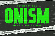Onism – Bold Allcaps Display Font, a Sans Serif Font by Almarkhatype (Thumbnail 1 of 8)
