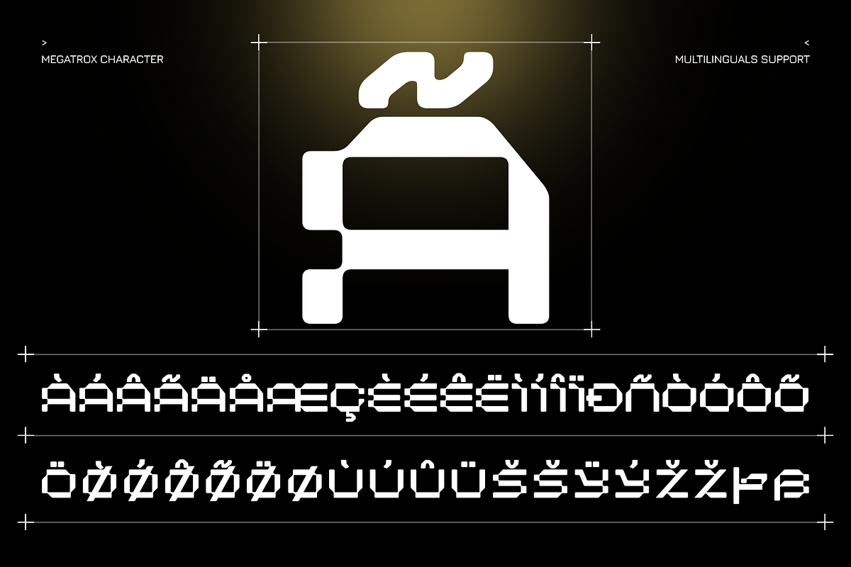 Megatrox – Mecha Font, a Sans Serif Font by Almarkhatype (Photo 15 of 15)