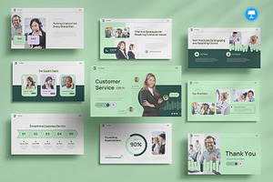 Custome Service Keynote, a Presentation Template by Pixslides