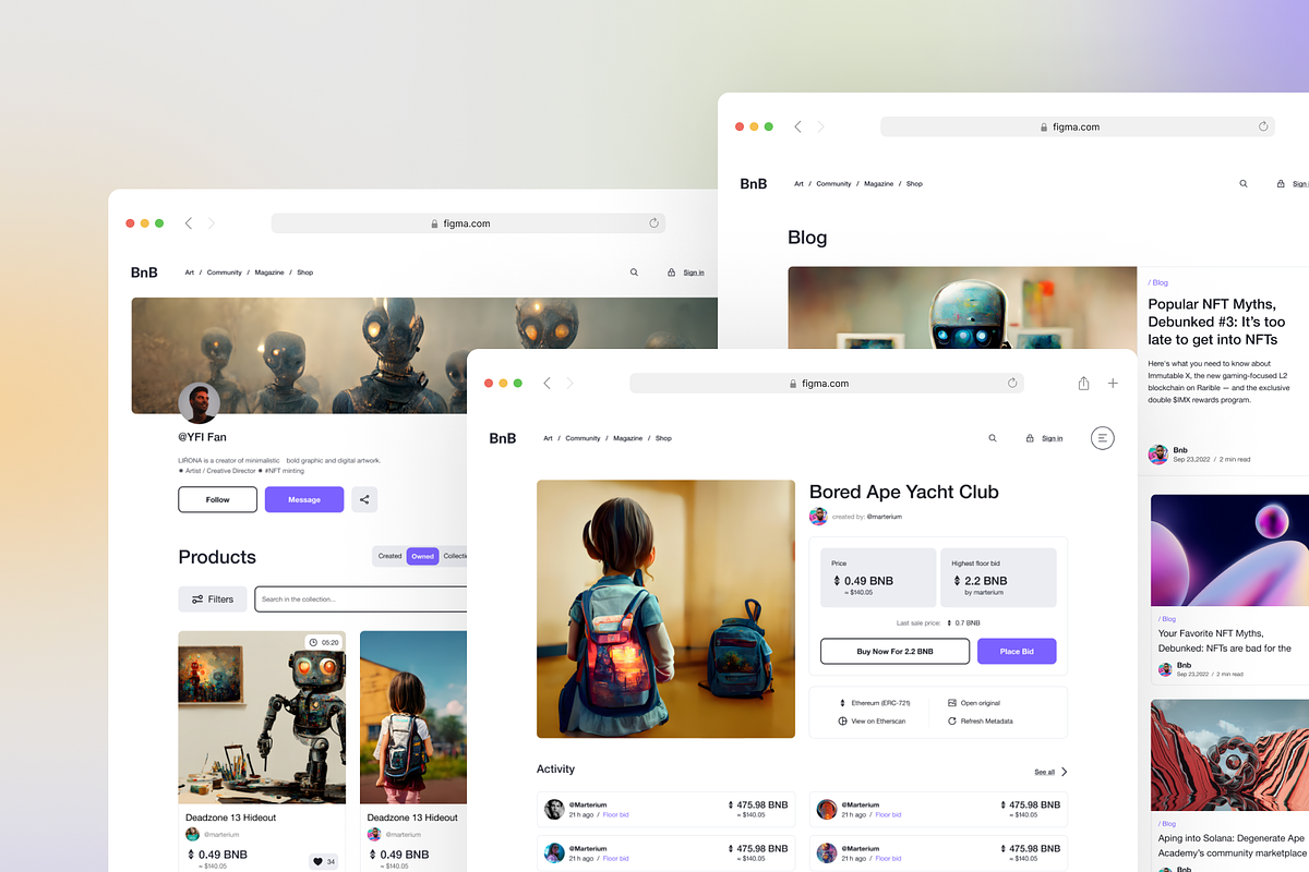 NFT Website, an UI Kit Template by Julia Shagofferova (Photo 8 of 13)