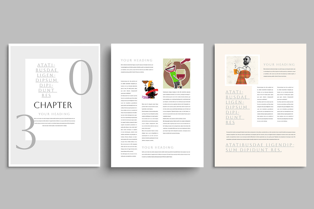 Minimalist E-book Layout, an UI Kit Template by ContestDesign (Photo 4 of 6)