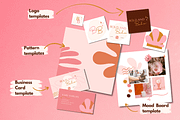 Boho logo design, Canva Branding Kit, a Branding & Logo Template by Kurly Creative (Thumbnail 4 of 12)