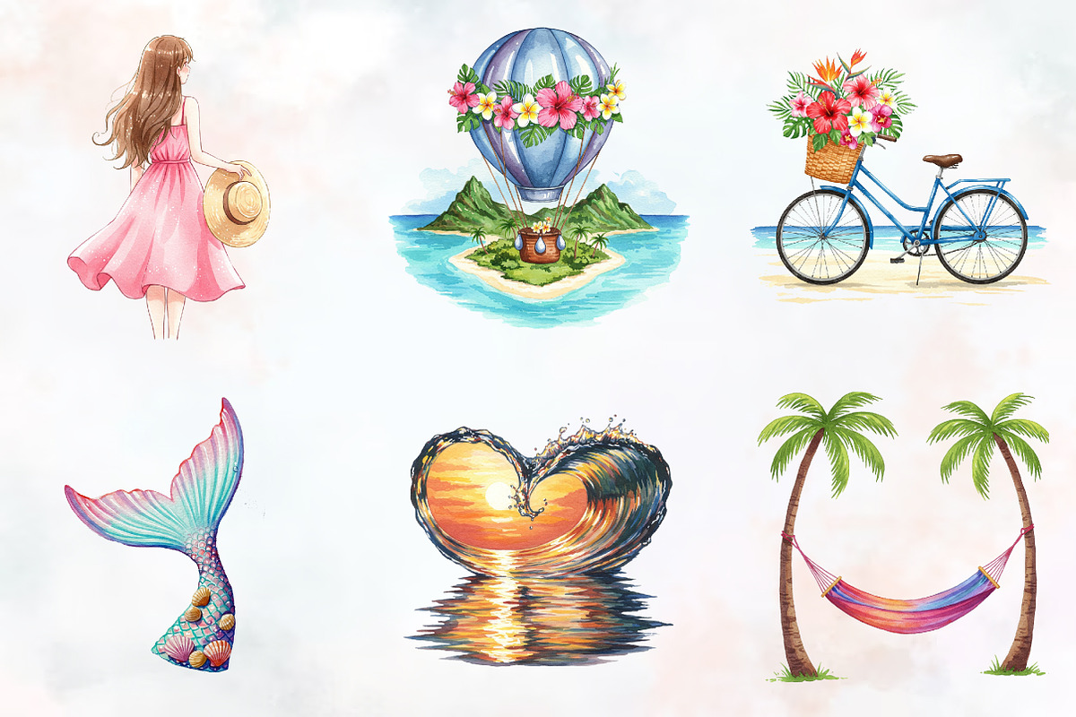 Summer Dreaming Clipart, an Illustration by RobertsArt (Photo 5 of 7)
