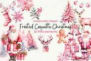 Coquette Pink Christmas Clipart, an Object Graphic by Anna Design Studio (Thumbnail 1 of 8)