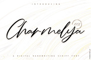 Charmelya – Handwriting script font, a Script Font by Typefactoryco (Thumbnail 1 of 7)