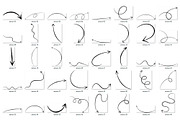 Hand Drawn Arrows Vector Set, an Object Graphic by May Motif (Thumbnail 2 of 3)