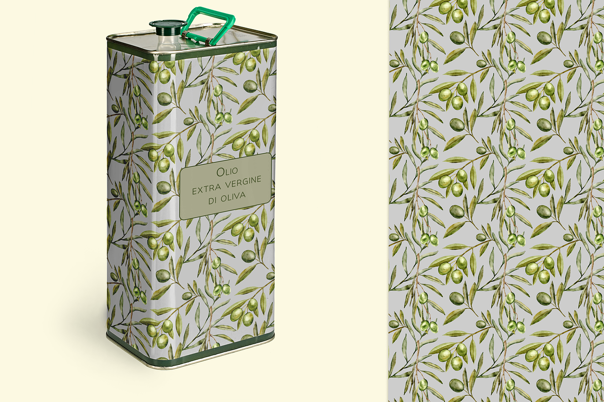 Olive Whispers Watercolor Collection, a Decorative Illustration by Aurella Art (Photo 13 of 15)