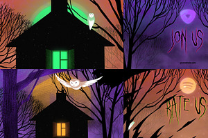 Halloween Owl Horror Logo DaVinci, a Templates & Theme by FlashFXbox