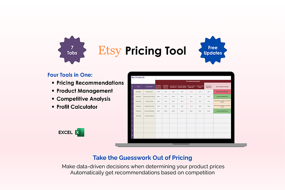 Etsy Pricing Tool - Excel preview 8