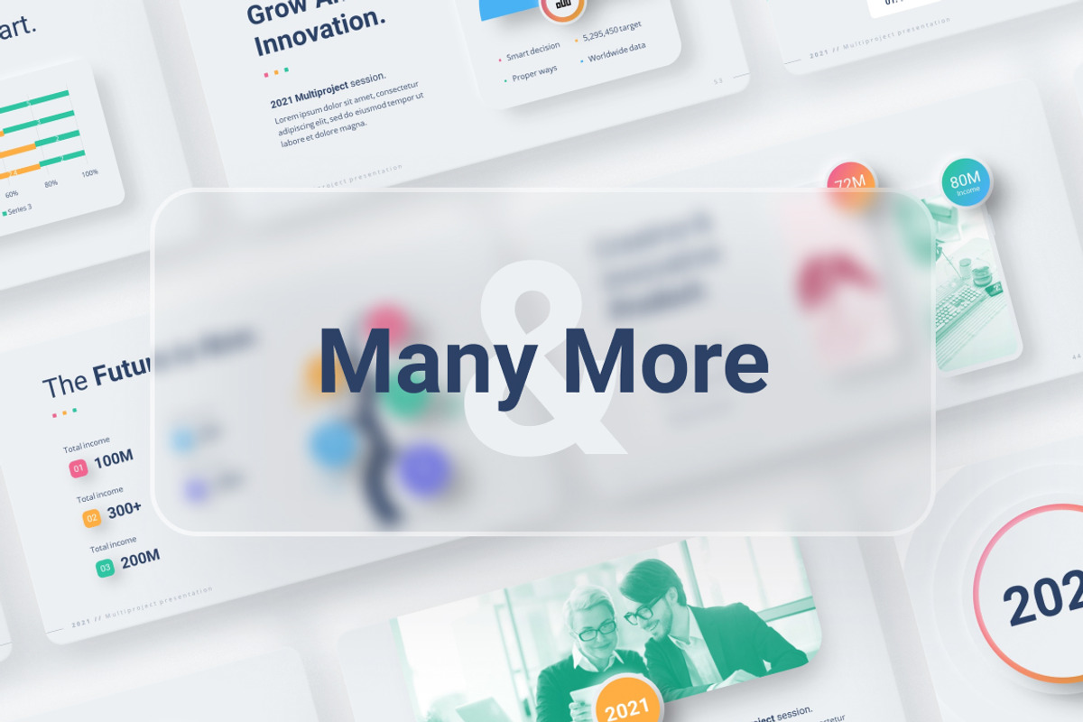Neumorphic Style 2021 Powerpoint, a Presentation Template by Brandearth RRGraph (Photo 26 of 30)