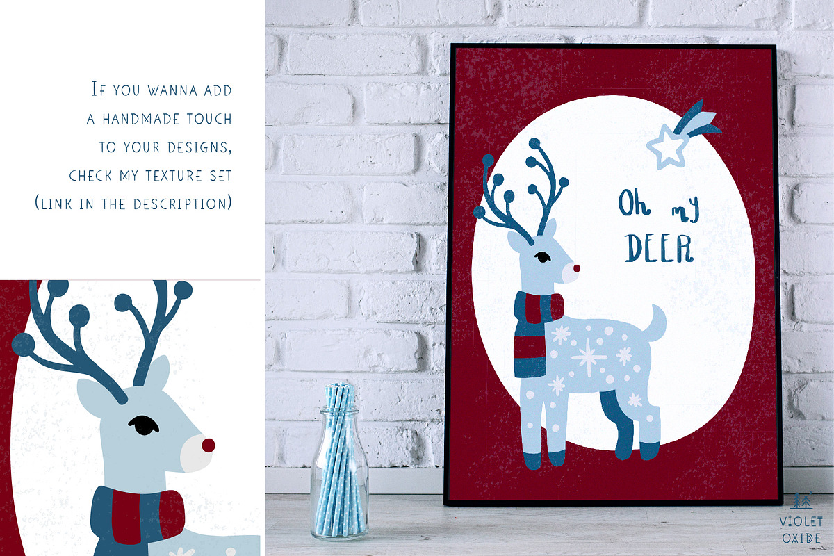 Scandinavian Christmas Animals Set, a Graphic by VioletOxide (Photo 4 of 13)