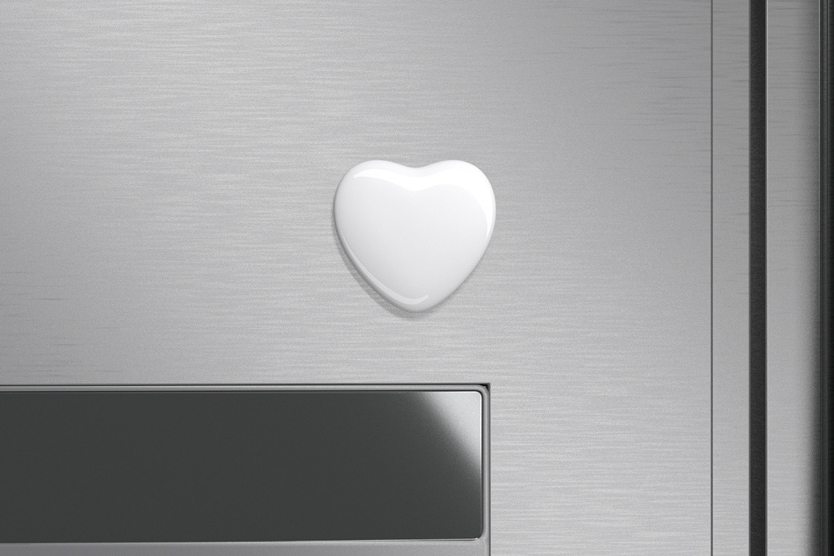 White Heart Fridge Magnet 3D Model, an Object 3D Model by rebrandy (Photo 2 of 9)