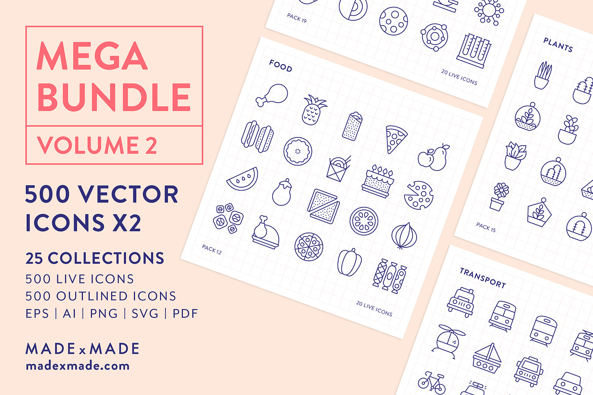 4x Mega Bundle (25% off) Line Icons, an Outline Icon by Made by Made (Photo 3 of 25)