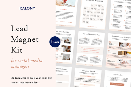 Lead Magnet for Social Media Manager, an Email Template by Ralony