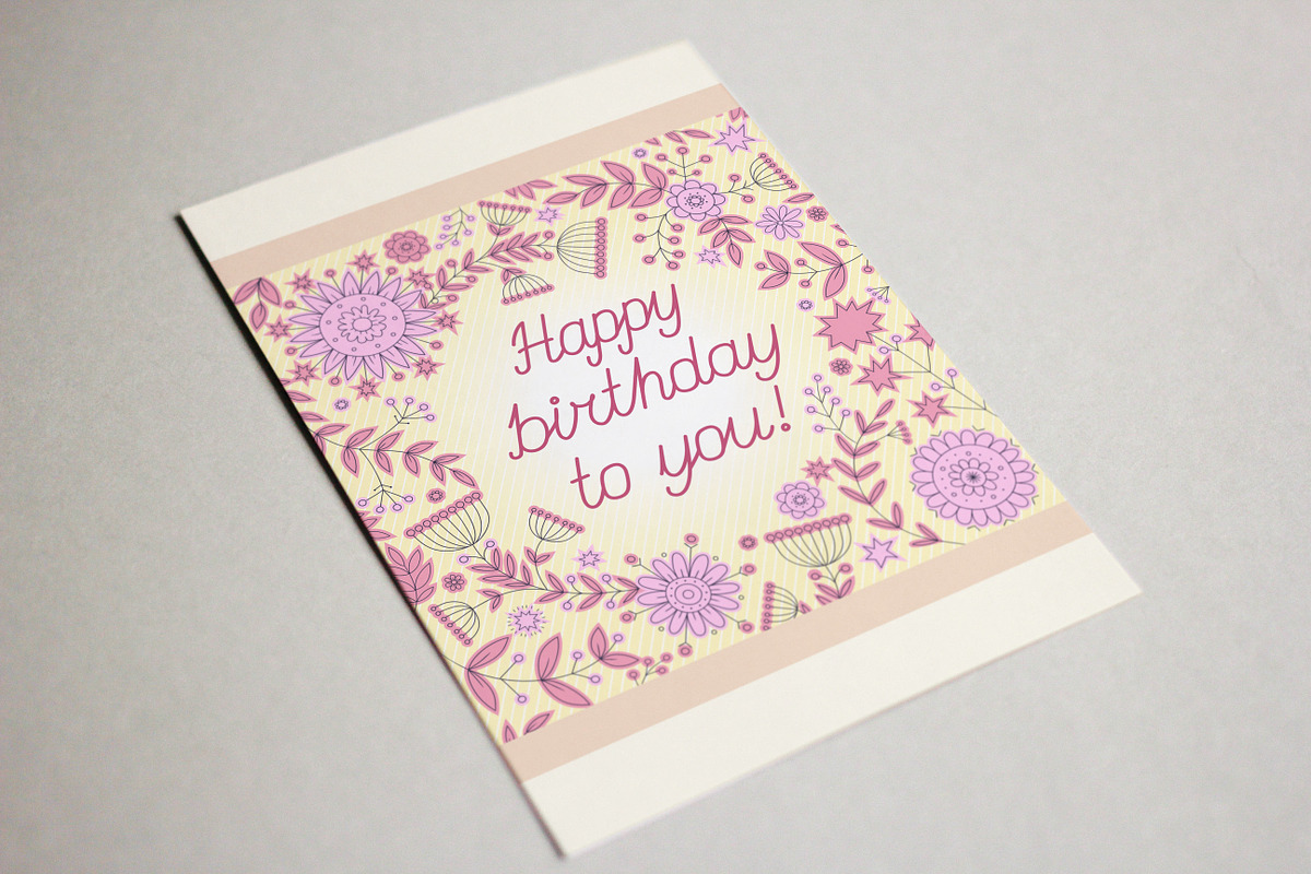 Birthday cards collection, a Card Template by Anastasia Koba (Photo 5 of 11)