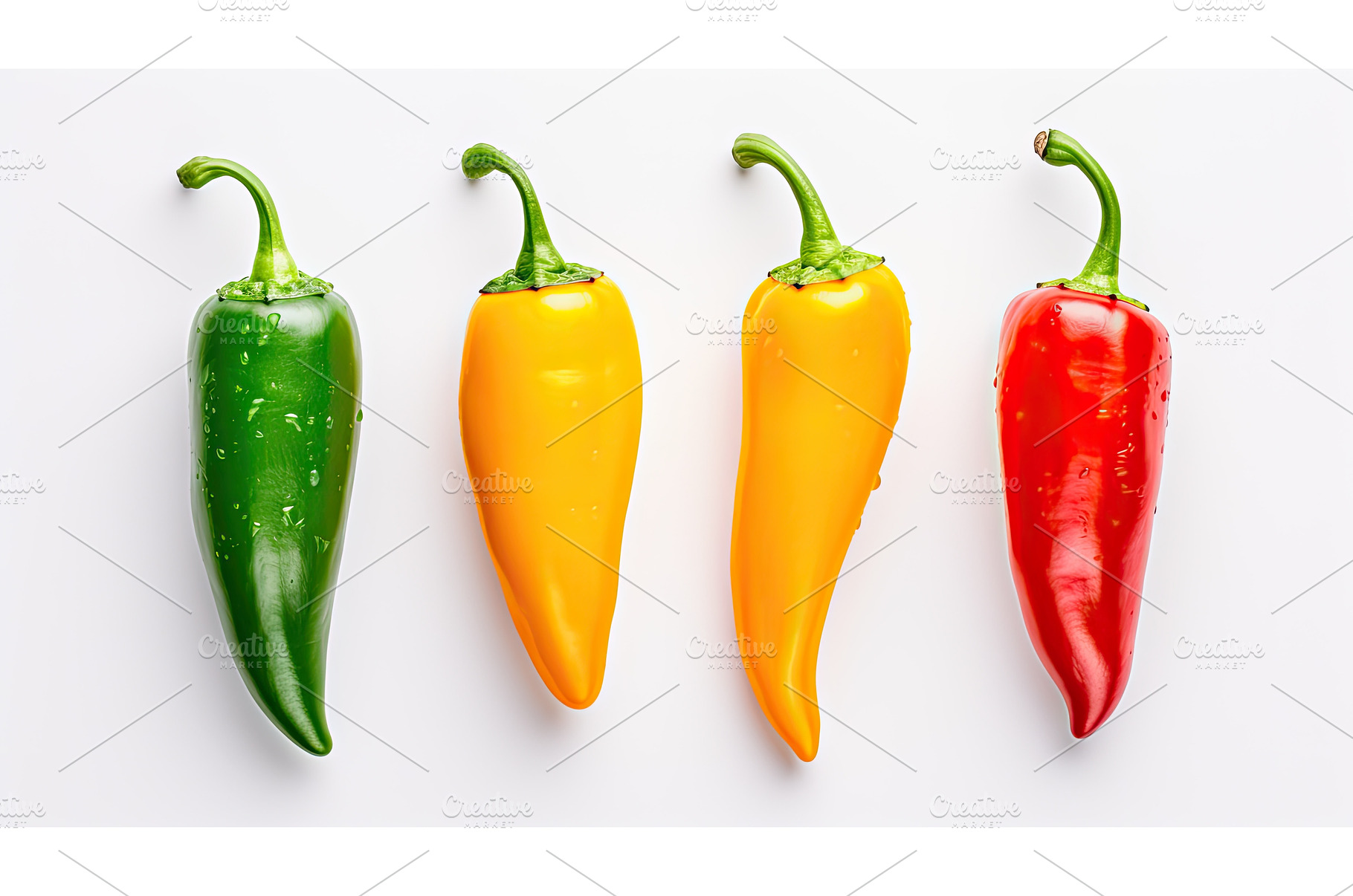 red raw pepper isolated ai generated, a Food & Drink Photo by pikepicture
